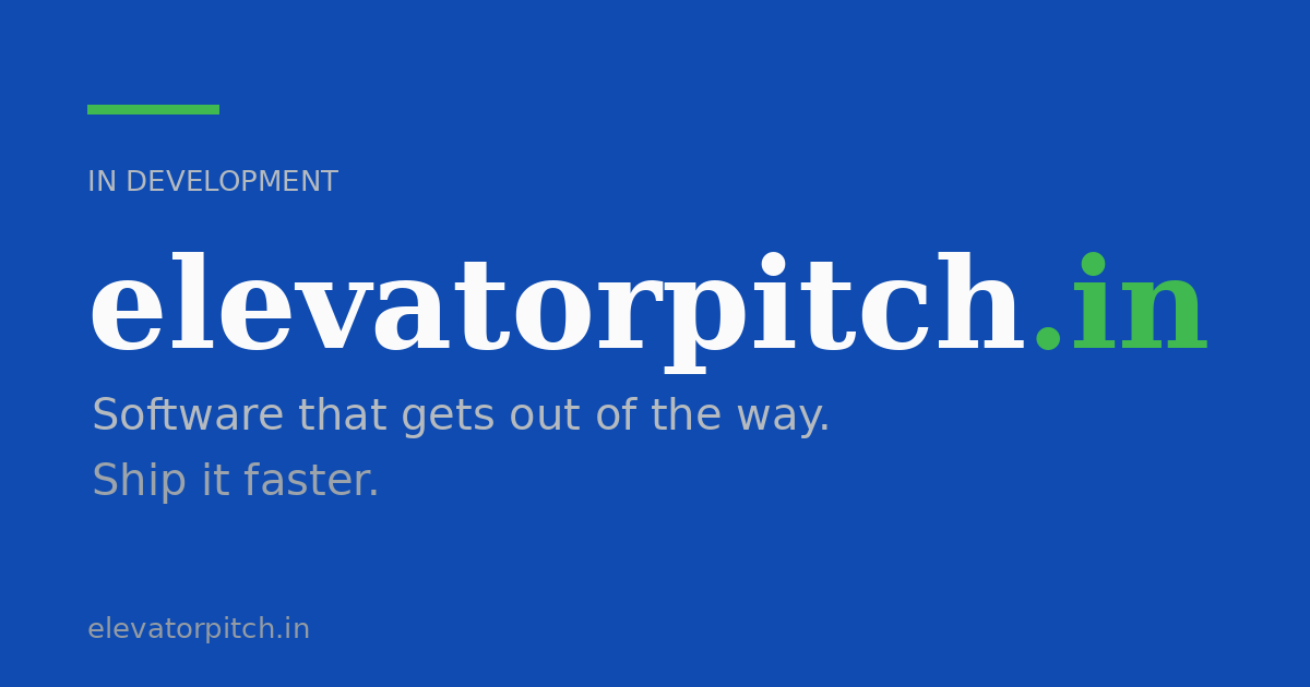 Link preview image for elevatorpitch.in